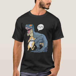 T-Rex Dinosaur Katze Perser Lustig Du bist Fluffig T-Shirt