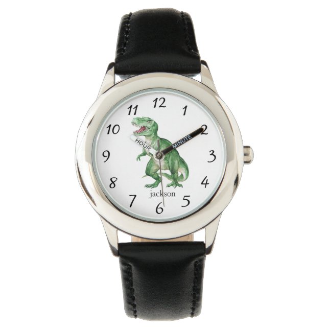 T Rex Dinosaur Kid's Armbanduhr (Vorderseite)