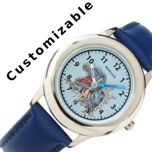 T-Rex Dinosaur Kids' Personalisierte Beobachtung v Armbanduhr