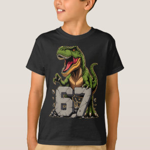 T-Rex Dinosaur lustig sechs sieben Meme Cool Tyran T-Shirt