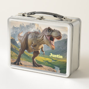 T-Rex-Dinosaur Metall-Lunchbox personalisiert Metall Brotdose
