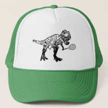 T-Rex Dinosaur mit Tennis Racquet