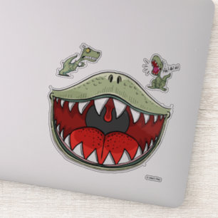 T-rex Dinosaur Mouth Kids Cartoon Aufkleber