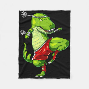 T-Rex Dinosaur Muay Thai Boxen Karate Kampfsport Fleecedecke