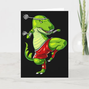 T-Rex Dinosaur Muay Thai Boxen Karate Kampfsport Karte