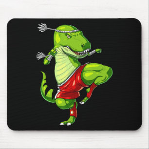 T-rex Dinosaur Muay Thai Boxing Karate Martial Art Mousepad
