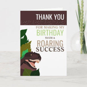 T Rex Dinosaur Party Merci d'anniversaire pour enf