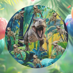 T Rex Dinosaur Party Pappteller