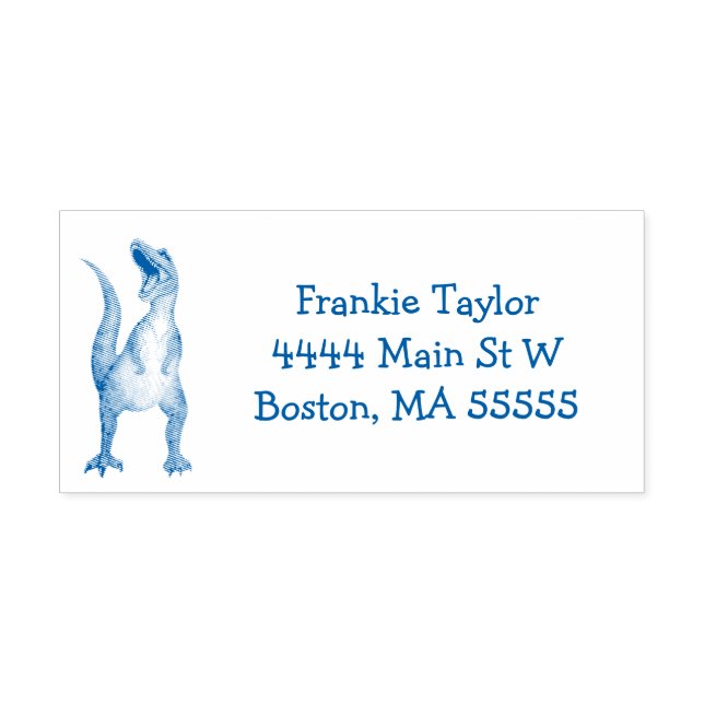 T-Rex Dinosaur Personalisiert Permastempel (Design)