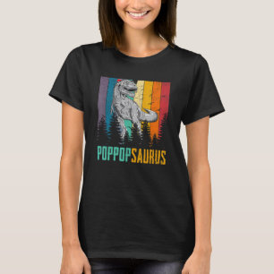 T Rex Dinosaur Poppop Saurus Familie Matching Fath T-Shirt