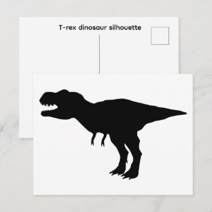 T-Rex-Dinosaur-Silhouette  Postkarte