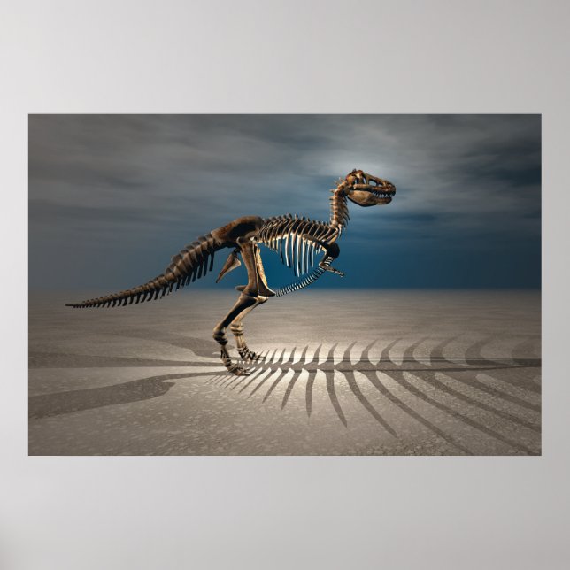 T. rex Dinosaur Skeleton Poster (Vorne)