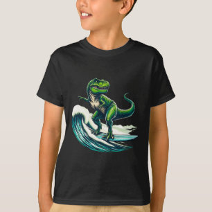 T-Rex-Dinosaur-Surfen-Surfer-Surfbrett-Geschenk fü T-Shirt