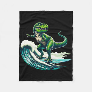 T-Rex-Dinosaur-Surfer-Surfboard-Geschenk für M Fleecedecke