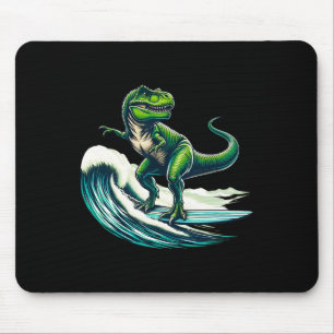 T-Rex-Dinosaur-Surfer-Surfboard-Geschenk für Männe Mousepad
