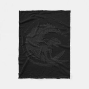 T-Rex Dinosaur Surft Surft Surfbrett Surfer Fleecedecke