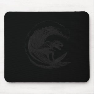 T-Rex Dinosaur Surft Surft Surfbrett Surfer  Mousepad