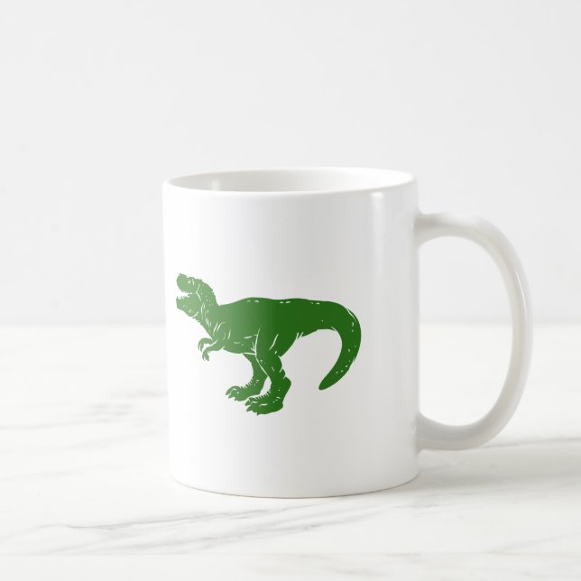 T rex dinosaur - Wählen Sie die Hintergrundfarbe Kaffeetasse (Rechts)