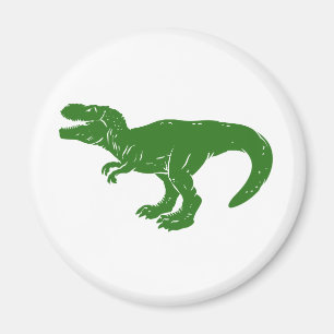 T rex dinosaur - Wählen Sie die Hintergrundfarbe Magnet