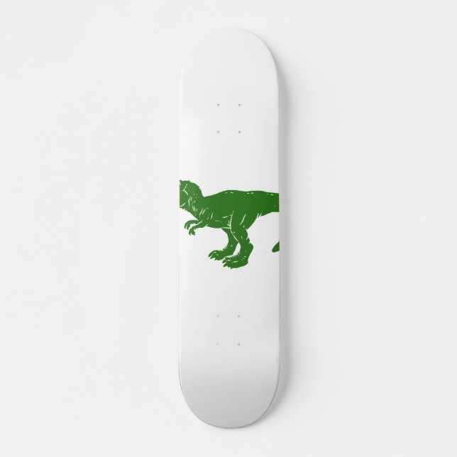 T rex dinosaur - Wählen Sie die Hintergrundfarbe Skateboard (Vorne)
