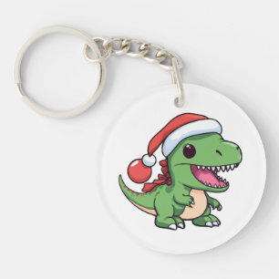 T-Rex Dinosaure Mignon avec Chapeau de Noël