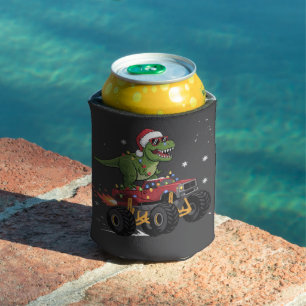 T-Rex Dinosaurien-Weihnachts-Monstertruck  Dosenkühler