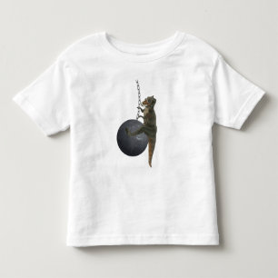 T-Rex Dinosaurier, der Ball ruiniert Kleinkind T-shirt