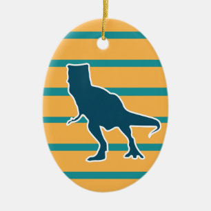 T-rex Dinosaurier farbiger Cartoon Keramik Ornament