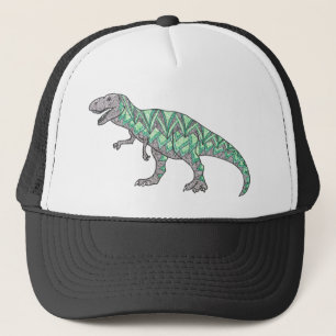 T-Rex Dinosaurier-Gekritzel-illustrierte Kunst Truckerkappe