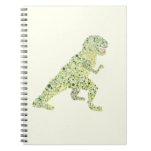 T-REX Dinosaurier in Dots Notizblock