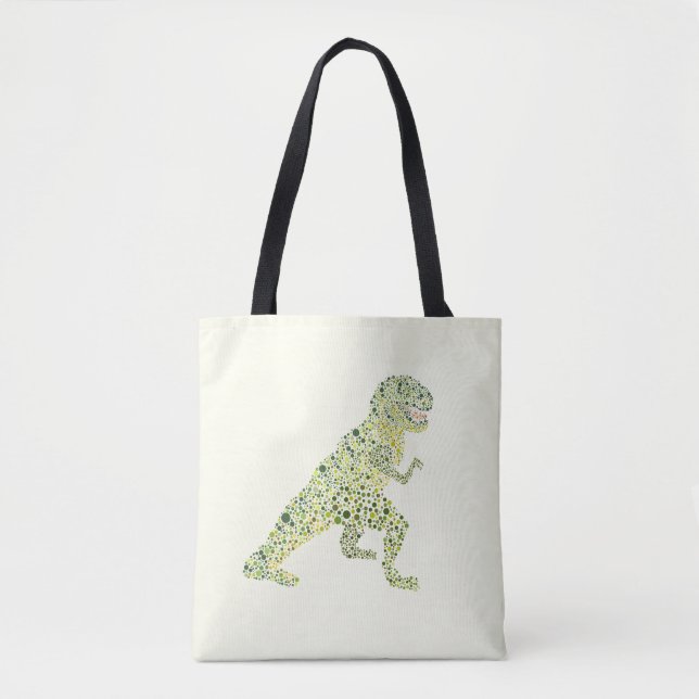 T-REX Dinosaurier in Dots Tasche (Vorderseite)