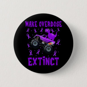 T Rex Dinosaurier Monster Truck macht Überdosierun Button