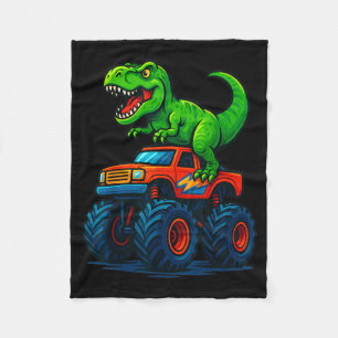 T-Rex Dinosaurier Monstertruck Jungen Geburtstag S Fleecedecke