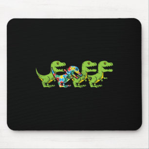 T-Rex Dinosaurier Puzzle Dino Autism Awareness ASL Mousepad