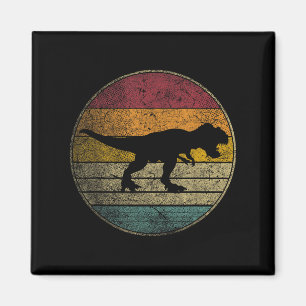 T Rex Dinosaurier - Retro Liebe Frauen Kinder Männ Magnet