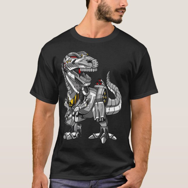 T-Rex Dinosaurier-Roboter T-Shirt (Vorderseite)
