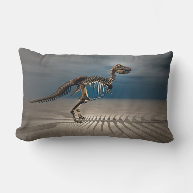 T. rex Dinosaurier-Skelettkissen Lendenkissen (Vorderseite)