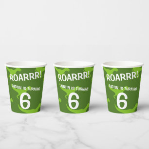 T-rex Dinosaurier Thema Kind's Birthday Party Cups Pappbecher