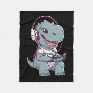 T. Rex-Dinosaurier Video Game Gamer Pl Fleecedecke