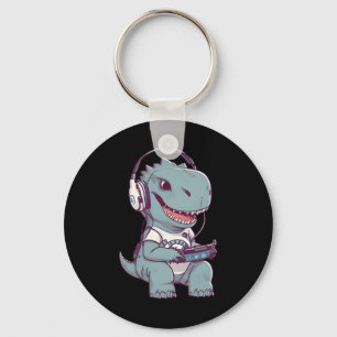 T. Rex-Dinosaurier Video Game Gamer Pl Schlüsselanhänger