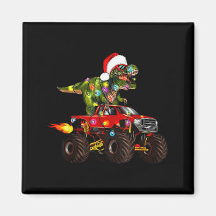 T-Rex-Dinosaurier-Weihnachts-Monstertruck für Kind Magnet