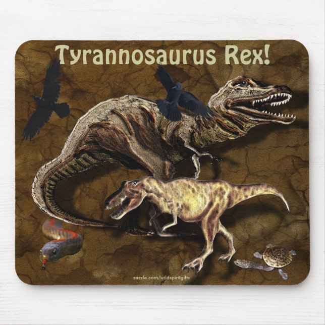 T-Rex Dinosaurier & Wildlife Mousepad (Vorne)