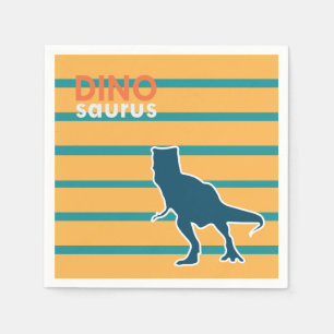 T-rex Dinosaurus Jurassik Tier farbenfroher Cartoo Serviette