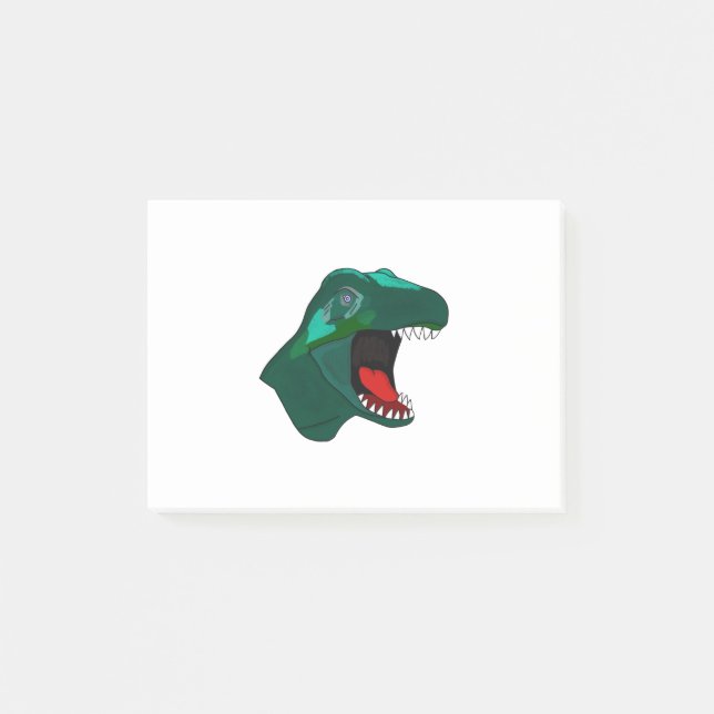 T Rex Dinossaur Post-it Klebezettel (Vorderseite)