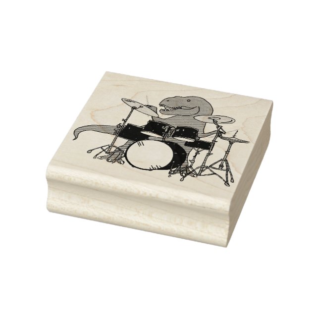 T-Rex Drummer Gummistempel (Stempel)
