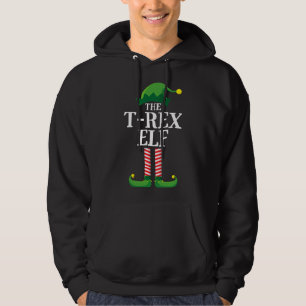T Rex Elf Matching Familienweihnachtliches Party Hoodie
