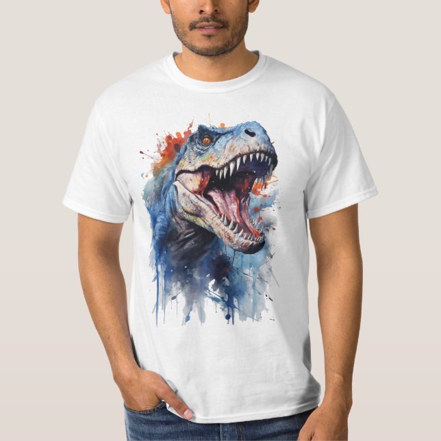 T-Rex en Fiesta de Colores T-Shirt (Vorderseite)
