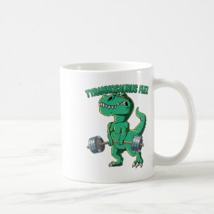 T-Rex Fitnessstudio Bodybuilding Tyrannosaurus Fle Kaffeetasse