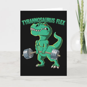 T-Rex Fitnessstudio Bodybuilding Tyrannosaurus Fle Karte