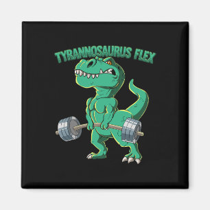 T-Rex Fitnessstudio Bodybuilding Tyrannosaurus Fle Magnet